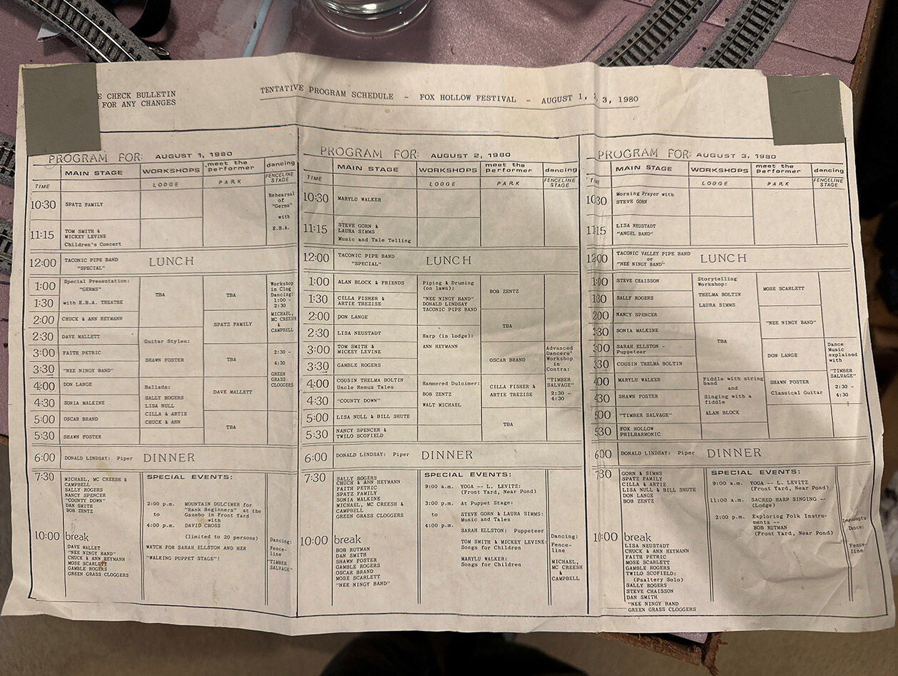 Fox Hollow festival program